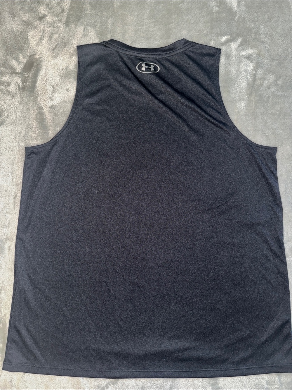 Under Armour Men's Black Performance Training Tank with White Logo - Picture 3 of 5